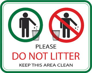 please don't litter keep this area clean